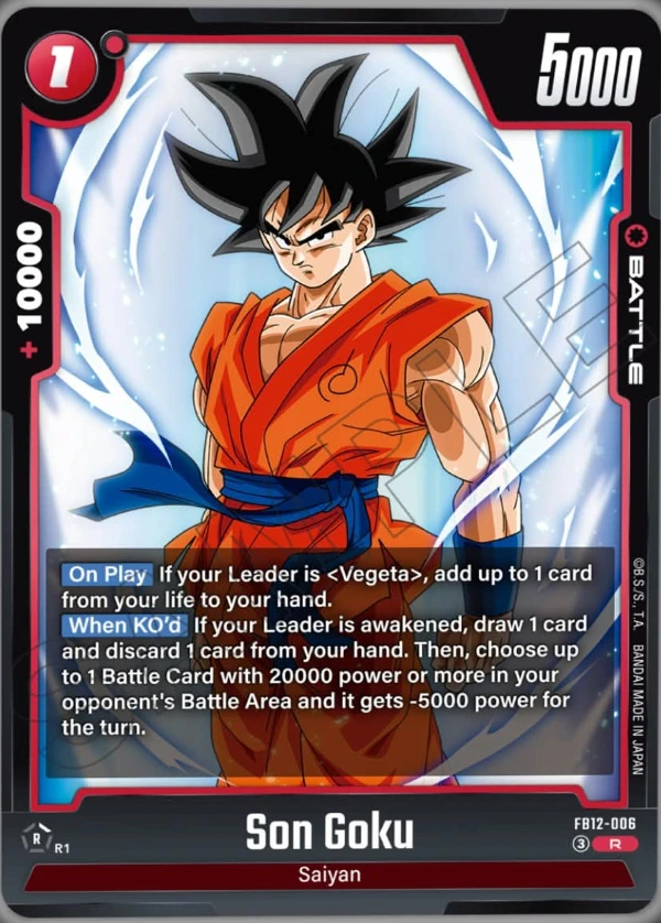 Son Goku (FB12-006) — Reach the God FB12 preview card