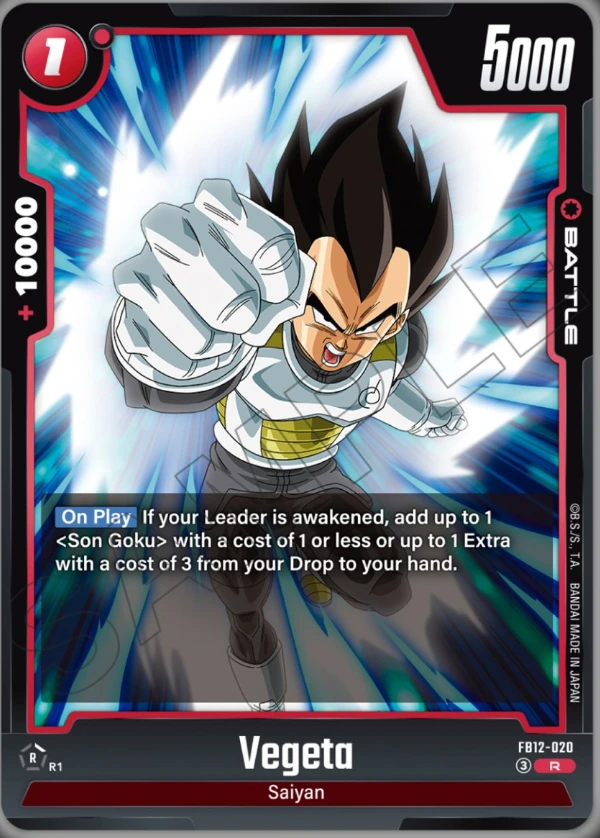 Vegeta (FB12-020) — Reach the God FB12 preview card