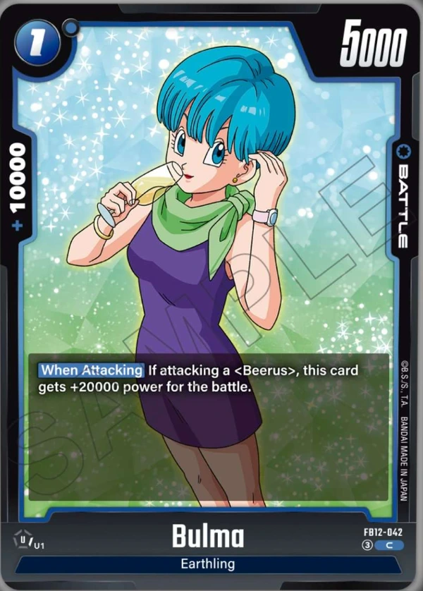 Bulma (FB12-042) — Reach the God FB12 preview card