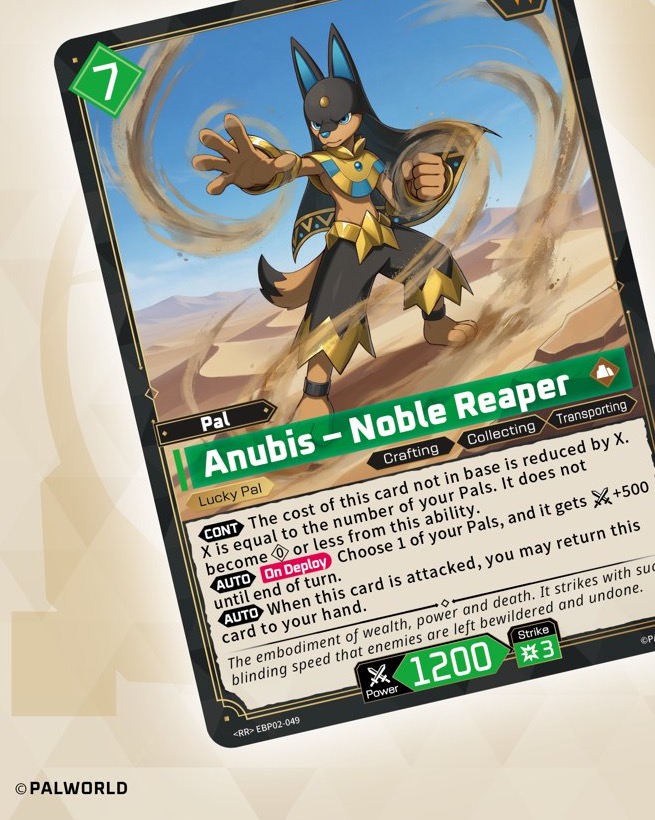 Anubis – Noble Reaper (EBP02-049) — Legends Awaken EBP02 preview card