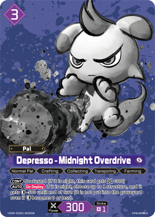 Depresso – Midnight Overdrive (ESS01-003OSR) — Sleeve & Card Set Vol.1 ESS01 preview card